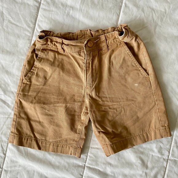 Hanna Andersson 100% Cotton Khaki Canvas Shorts Size 120 cm / 6-7 years - Picture 1 of 8